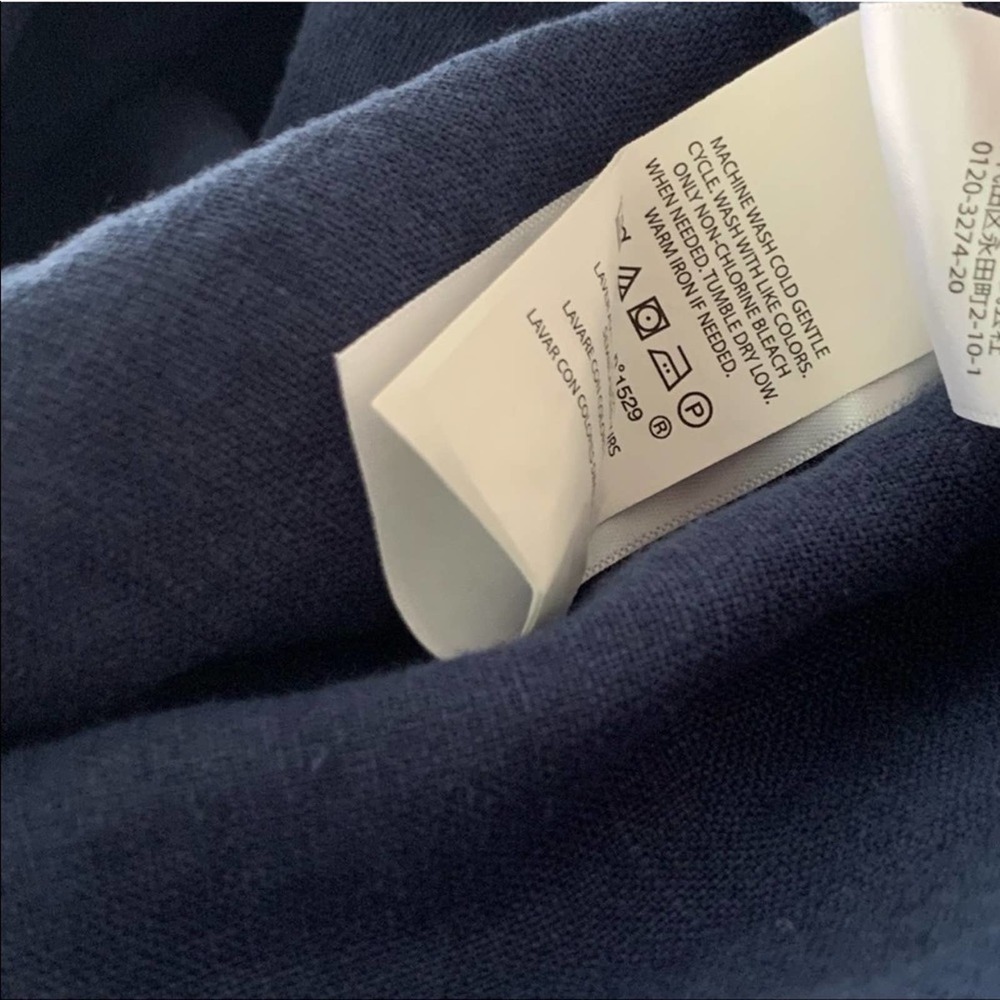 New Ralph Lauren Maxi Linen Navy Long Dress - Picture 14 of 16